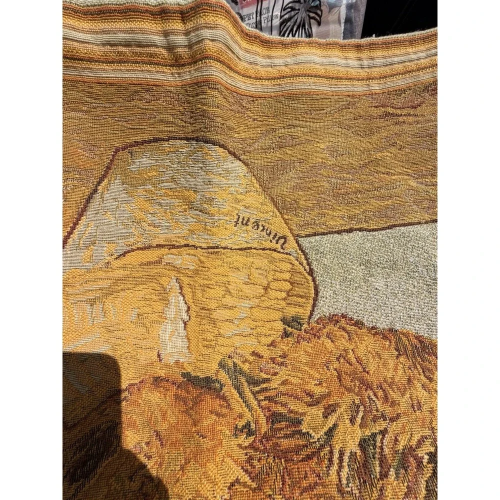 Vtg. Tapisseries Du Lion France Van Gogh Sunflowers Woven Wall Hanging Tapestry